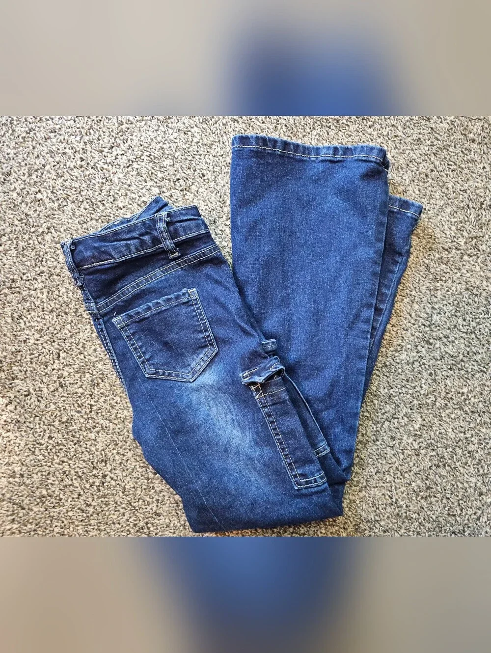 Vintage Y2K 1st Kiss Girls Size 8 Dark Wash Flare Jeans